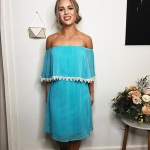 Turquoise strapless